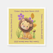 Lion Cub Baby Shower スタンダードカクテルナプキン (正面)