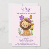 Lion Cub Baby Shower Invitation 招待状 (正面)