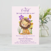 Lion Cub Baby Shower Invitation 招待状 (スタンド正面)
