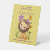 Lion Cub Baby Shower Snack Sign 台座サイン (正面)