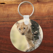 Lion Cub Cute Photo キーホルダー (裏面)