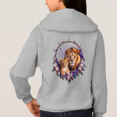 Lion Cub Dream Catcher Kids Pullover Hoodie  (裏面)