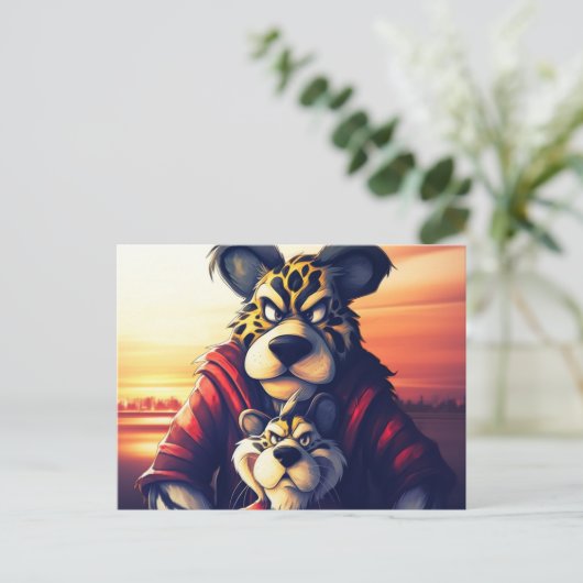 Lion Cute ポストカード (スタンド正面)