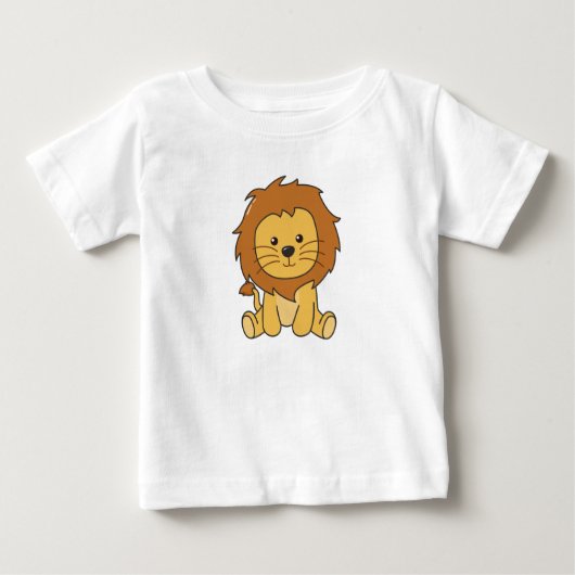Lion Cute Animals For Kids Lion King ベビーTシャツ (正面)
