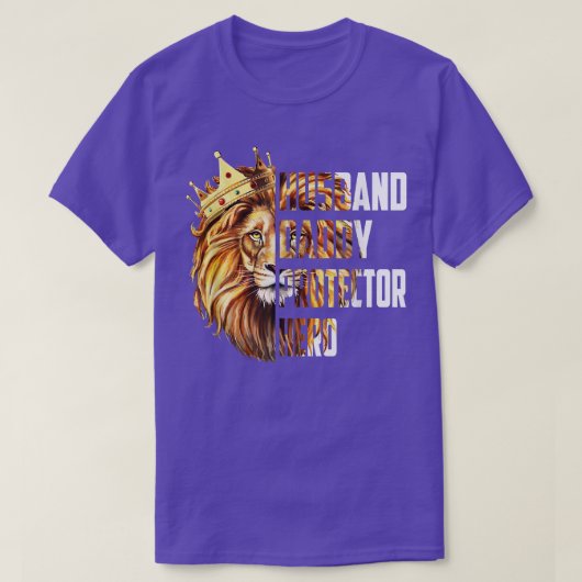 Lion Dad Daddy Husband Protector Hero Father's Day Tシャツ (デザイン正面)