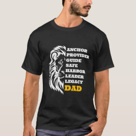 Lion Dad Fathers Day T Shirt Anchor Provider Safe  Tシャツ
