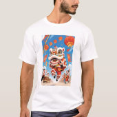 Lion Dance Men White  Tシャツ (正面)