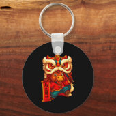 Lion Dance Year Of The Horse Chinese New Year 2026 キーホルダー (正面)