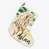 Lion Desert Safari Christmas王のストッキング ラージクリスマスストッキング (正面 (吊り時))