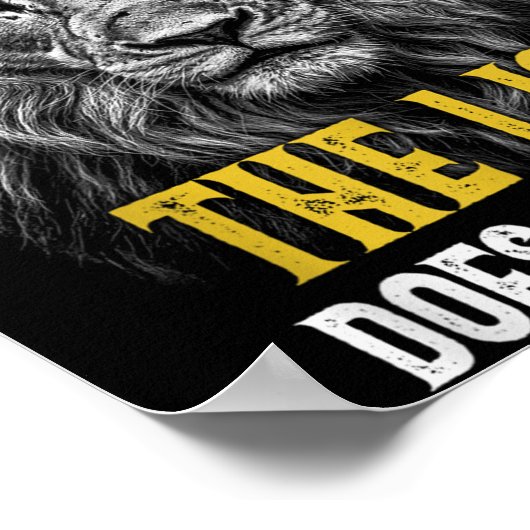 Lion Does Not Wipe - Funny Lion Meme  ポスター (角)