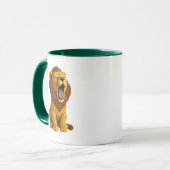 Lion en trois dimensions qui baille. マグカップ (正面左)