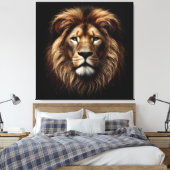 Lion Face Canvas Print キャンバスプリント (インサイチュ (寝室))