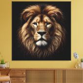 Lion Face Canvas Print キャンバスプリント (インサイチュ (リビング))