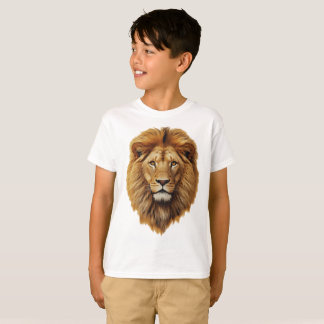 Lion Face Kids T-Shirt | Cute Jungle Animal Tee Tシャツ