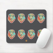 Lion Face Mouse Mat マウスパッド (マウス)