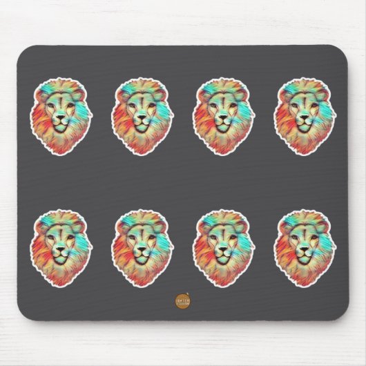Lion Face Mouse Mat マウスパッド (正面)