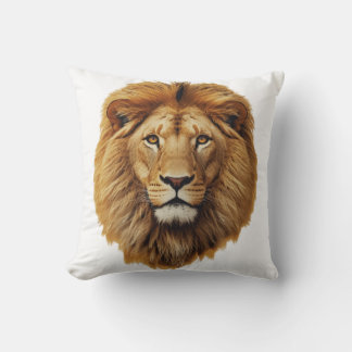 Lion Face Throw Pillow | Cute Jungle Animal Cushio クッション