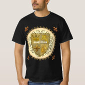 Lion Family Crest Surname Tシャツ (正面)