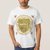Lion Family Crest Surname Tシャツ (正面)
