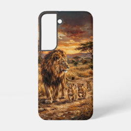 Lion Family Fine‑Art Collection – WildArchetypes Samsung Galaxy S22ケース