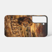 Lion Family Fine‑Art Collection – WildArchetypes Samsung Galaxyケース (裏面横)