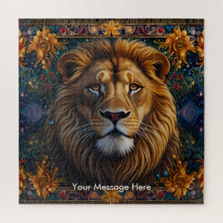 Lion fantasy colour painting Wildlife Art ジグソーパズル