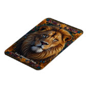Lion fantasy colour painting Wildlife Art マグネット (左側)