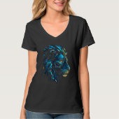 Lion Fantasy Robot Zoo Animal Lion Tシャツ (正面)