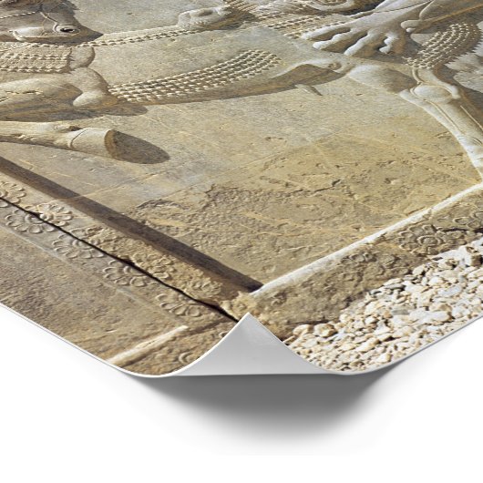 Lion fighting bull, relief east staircase ポスター (角)