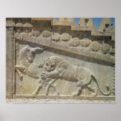 Lion fighting bull, relief east staircase ポスター (正面)