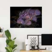 Lion Fish Wall Poster Custom Ocean Design ポスター (ホームオフィス)