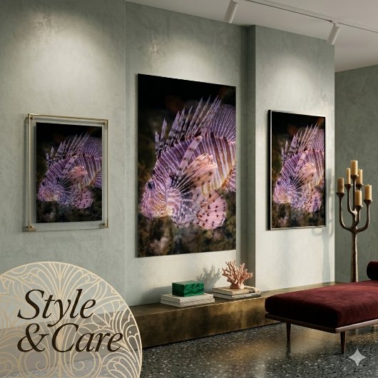 Lion Fish Wall Poster Custom Ocean Design ポスター