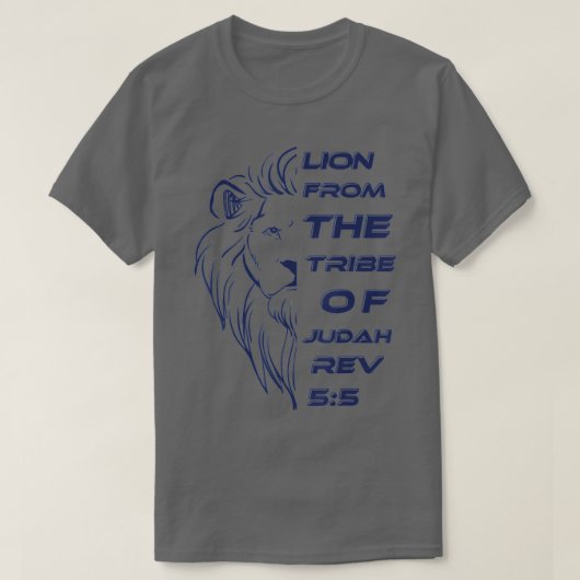 Lion From The Tribe of Judah Christian Shirts For Tシャツ (デザイン正面)