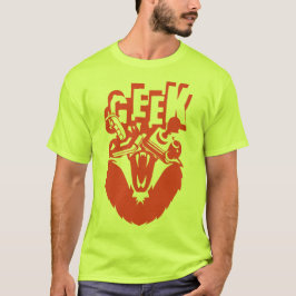 lion geek manette jeux joystick video  tシャツ