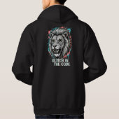 lion glitch hooddie パーカ (裏面)