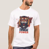 Lion Gym T-Shirt – Evolve Power Beast Mode Tee Tシャツ (正面)