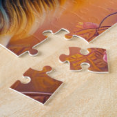 Lion Head Portrait in a Fantasy Blue World ジグソーパズル (側面)