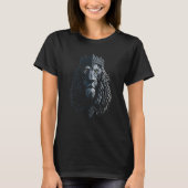 Lion head with crown king lion wild cat lion crown tシャツ (正面)