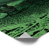 Lion Illustration Print Serene Indoor Setting ポスター (角)