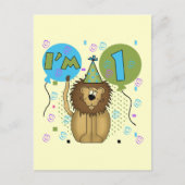 Lion I'm 1 First誕生日Tシャツ&ギフト 案内ポストカード (正面)