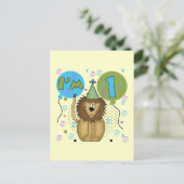 Lion I'm 1 First誕生日Tシャツ&ギフト 案内ポストカード (スタンド正面)