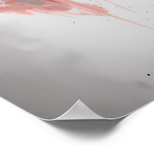 Lion Ink Painting ポスター (角)