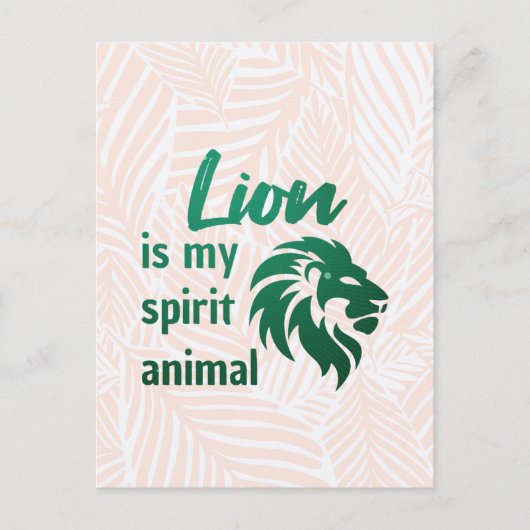 Lion is my spirit animal ポストカード (正面)