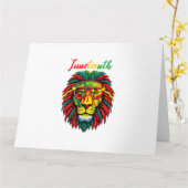 Lion junetify shirts women dress Black history f カード (黄色い花)