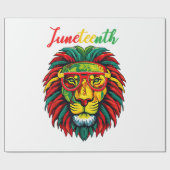Lion junetify shirts women dress Black history f ラッピングペーパー (フラット)