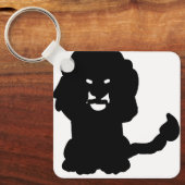 Lion Keychain – Bold Crest Silhouette Symbol キーホルダー (正面)