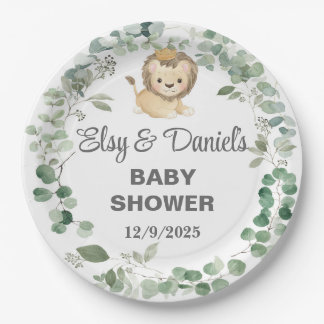 Lion King, Lion Cub baby shower paper plates. ペーパープレート