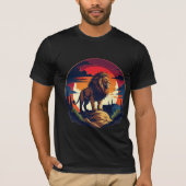 Lion King of the Jungle T-Shirt Bold Men’s Gift Tシャツ (正面)