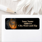 Lion Leo Return Address Labels ラベル (インサイチュ)