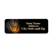 Lion Leo Return Address Labels ラベル (正面)